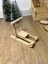 Wichtel Schlitten mit Griff Zubehör Miniatur Größe 8x5x6,6 cm Transportschlitten Schnee fahren Zubehör