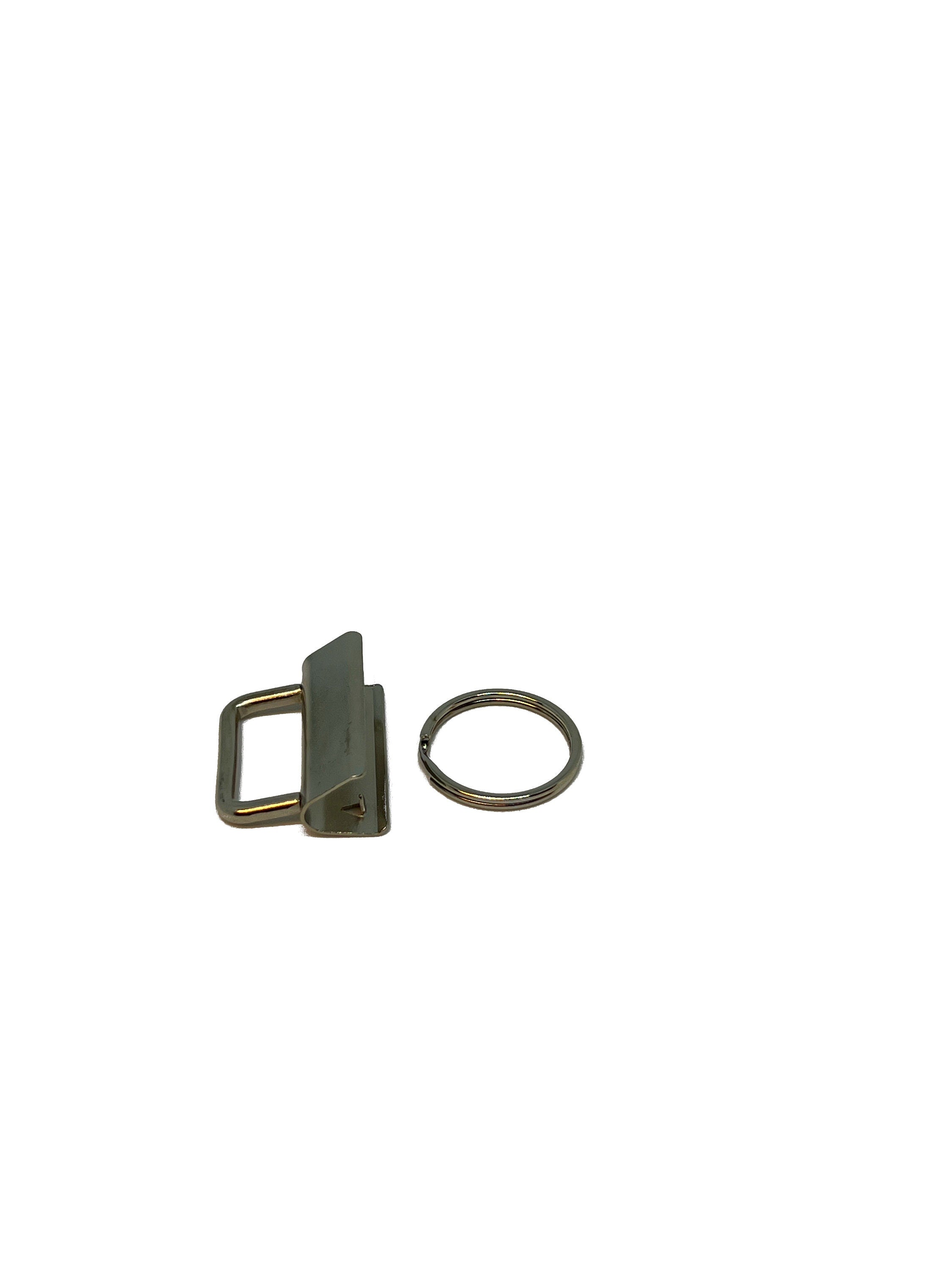Klemmschließe mit Schlüsselring 3cm Silberoptik