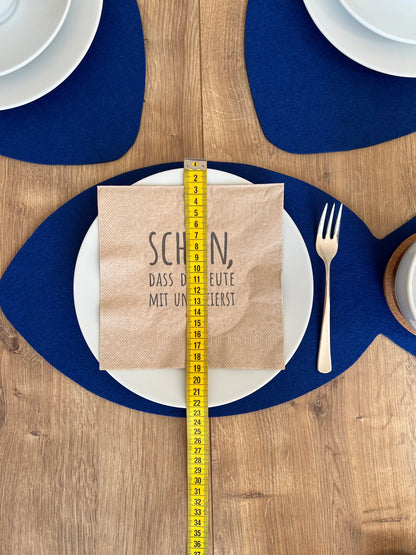 Kommunion Tischset Fisch - Untersetzer 25 x 39 cm Tischdeko