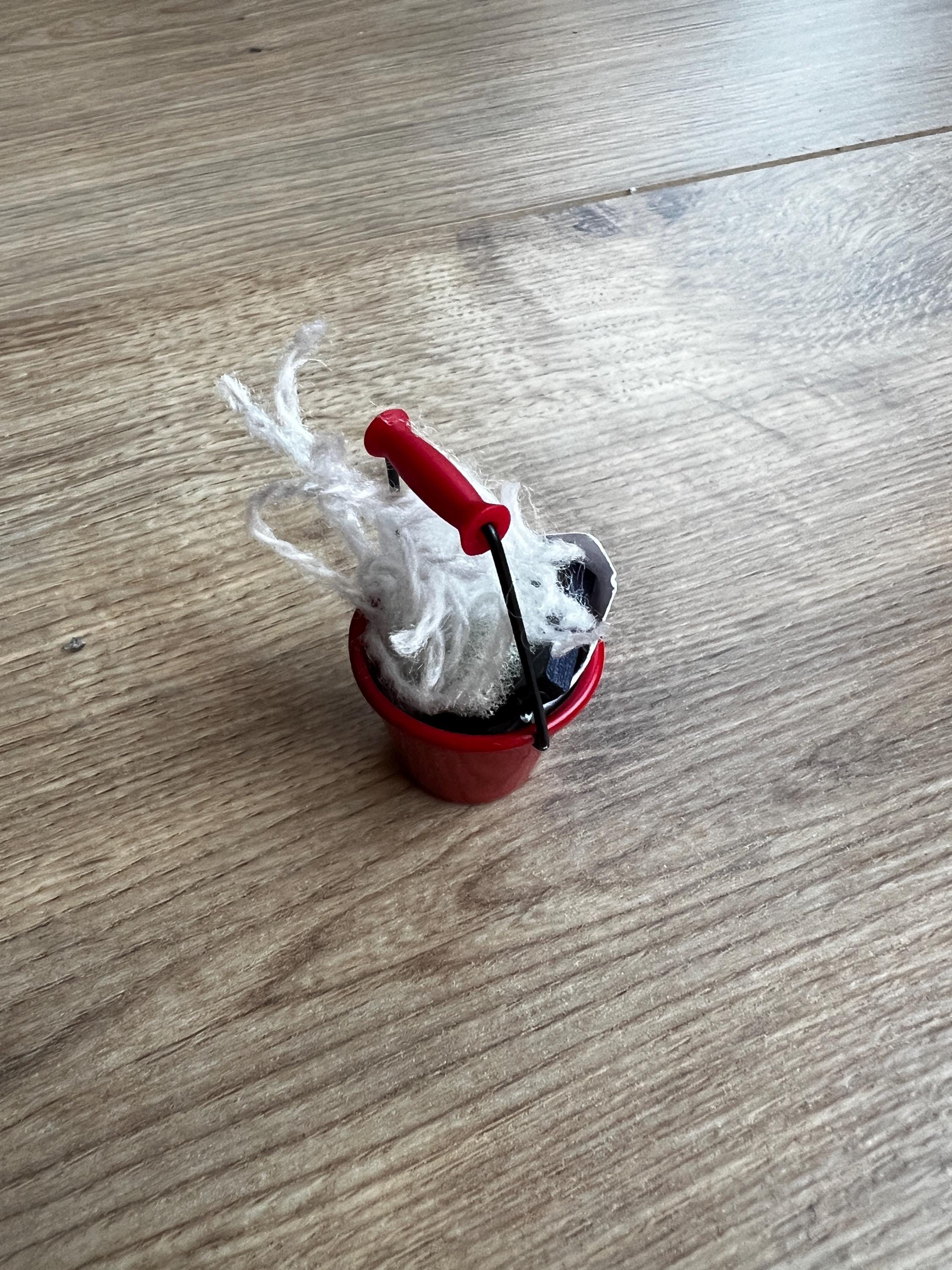Wichtel Putzset Miniatur Kehrbesen Schaufel Eimer