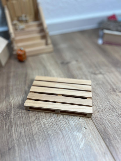 Wichtel Palette, 11,4x7,5x1,5 cm, natur Miniatur Europalette