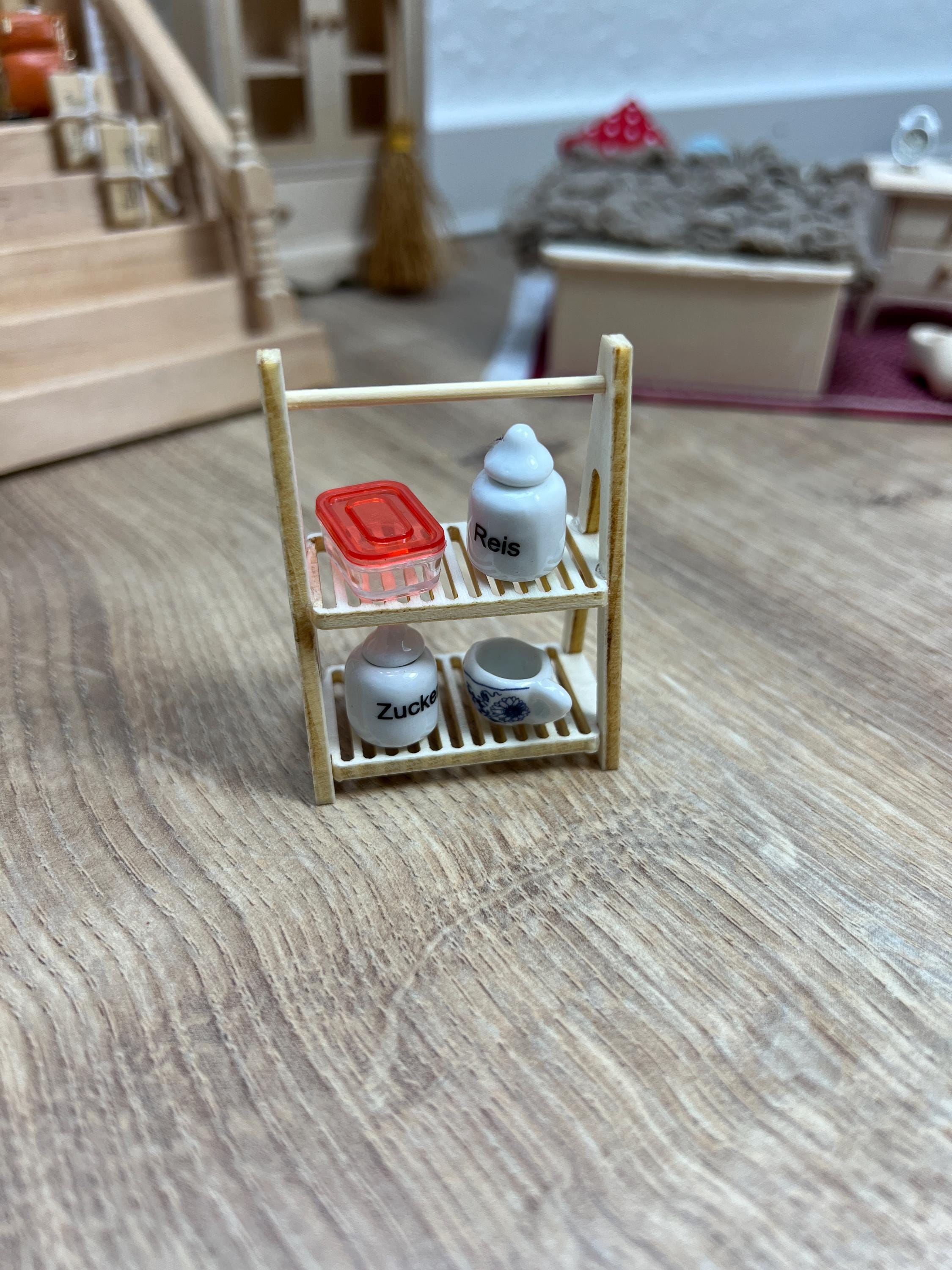 Wichtel Regal aus Holz 2 Etagen Miniatur