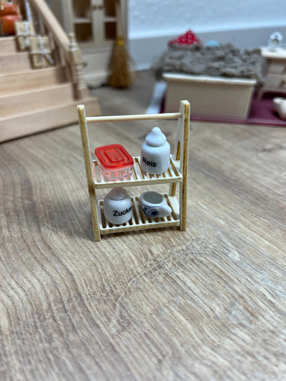 Wichtel Regal aus Holz 2 Etagen Miniatur