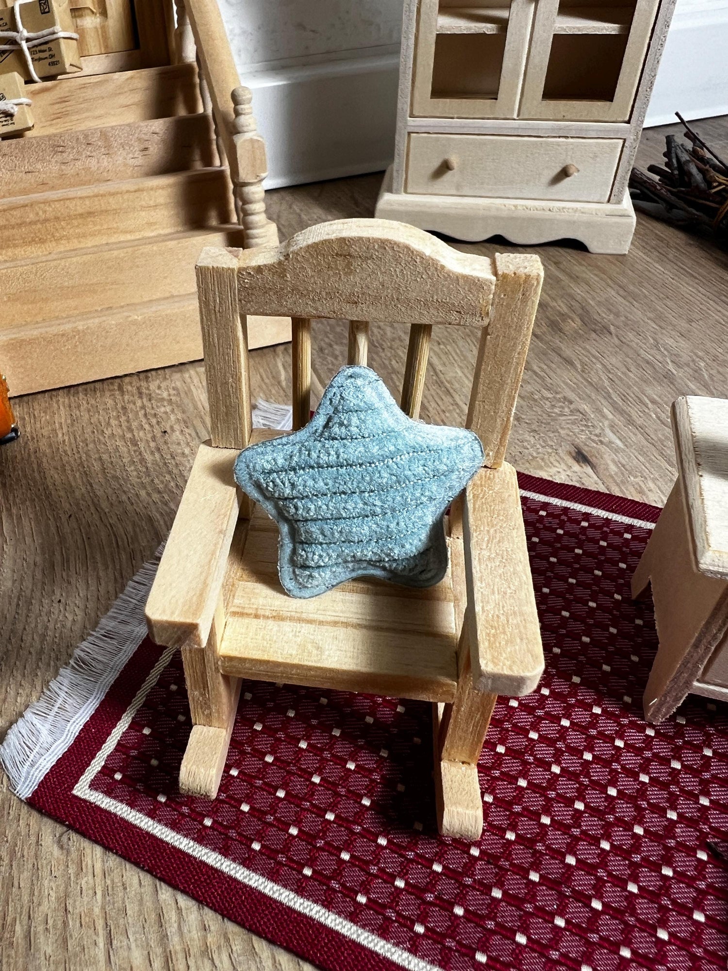 Wichtel Zubehör Kissen in Sternform in Mint