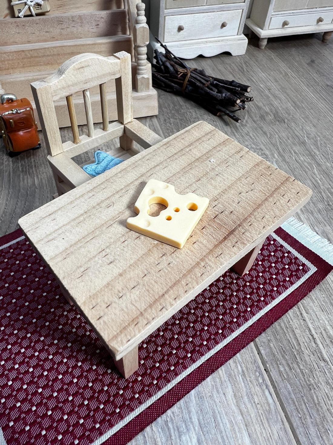 Wichtel Käse Scheibe Miniatur Käsestück Miniatur