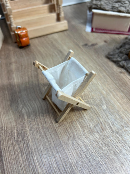 Wichtel Wäsche - Sack 4,5 x 5,2 cm Miniatur Korb für Wäsche Kleidungstücke