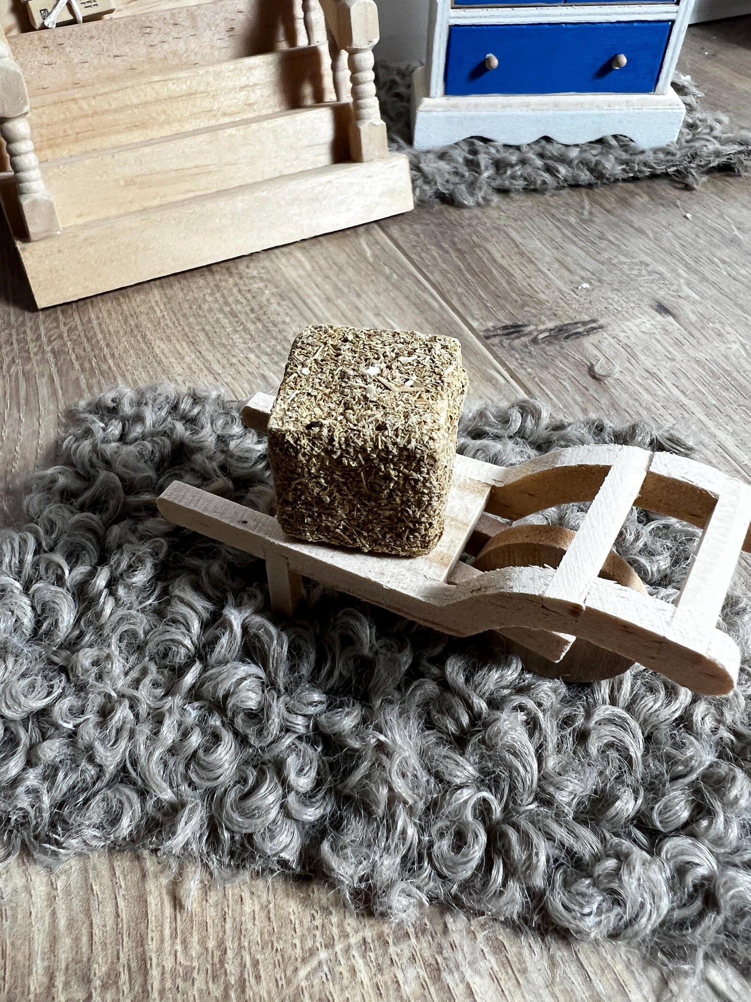 Wichtel Heuballen Strohballen Heu Miniatur Größe 2 x 2 cm