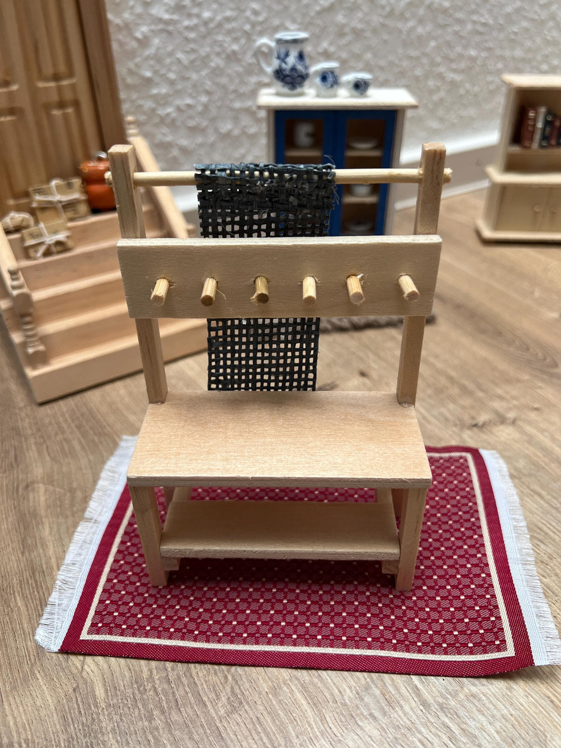 Wichtel Marktstand ca. 13,5 cm Miniatur aus Holz