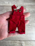 Wichtel Latzhose in Rot Miniatur Arbeitshose Hose Wichtelkleidung Wichtelhose 8,5cm x 4 cm