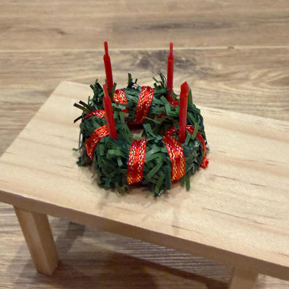 Wichtel Adventskranz mit 4 Kerzen ca. 4 cm