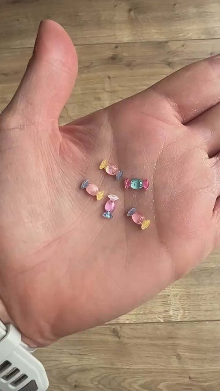 Wichtel 5 Stück Bonbons  Größe ca. 0,8 x 0,4  Miniatur Zubehör Süßigkeiten