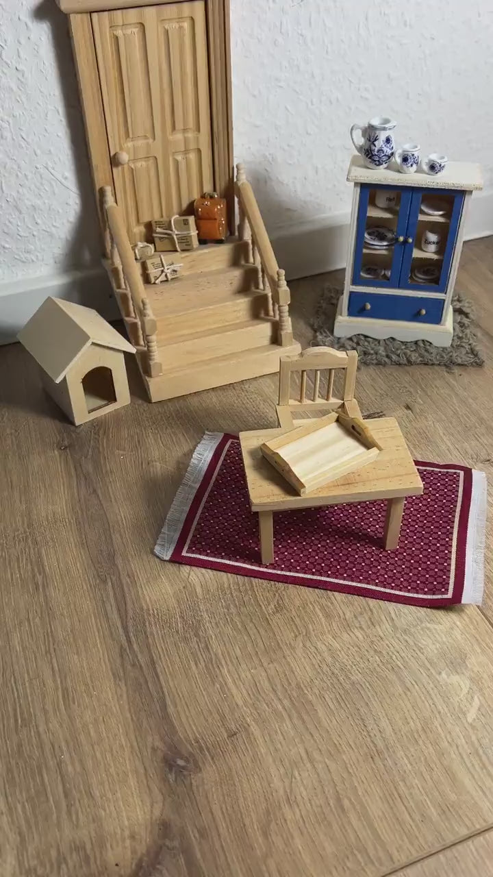 Wichtel Servier Tablett  aus Holz Küchenausstattung in Miniatur
