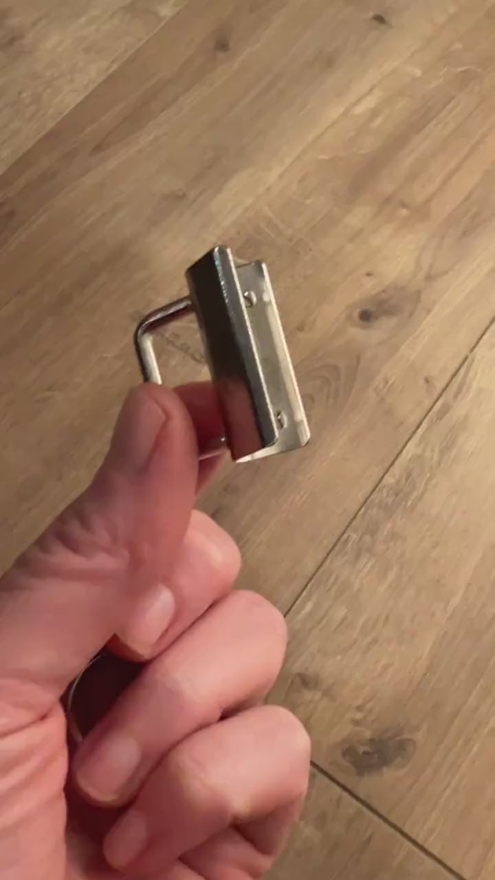 Klemmschließe 10 Stück mit Schlüsselring 3cm Silberoptik