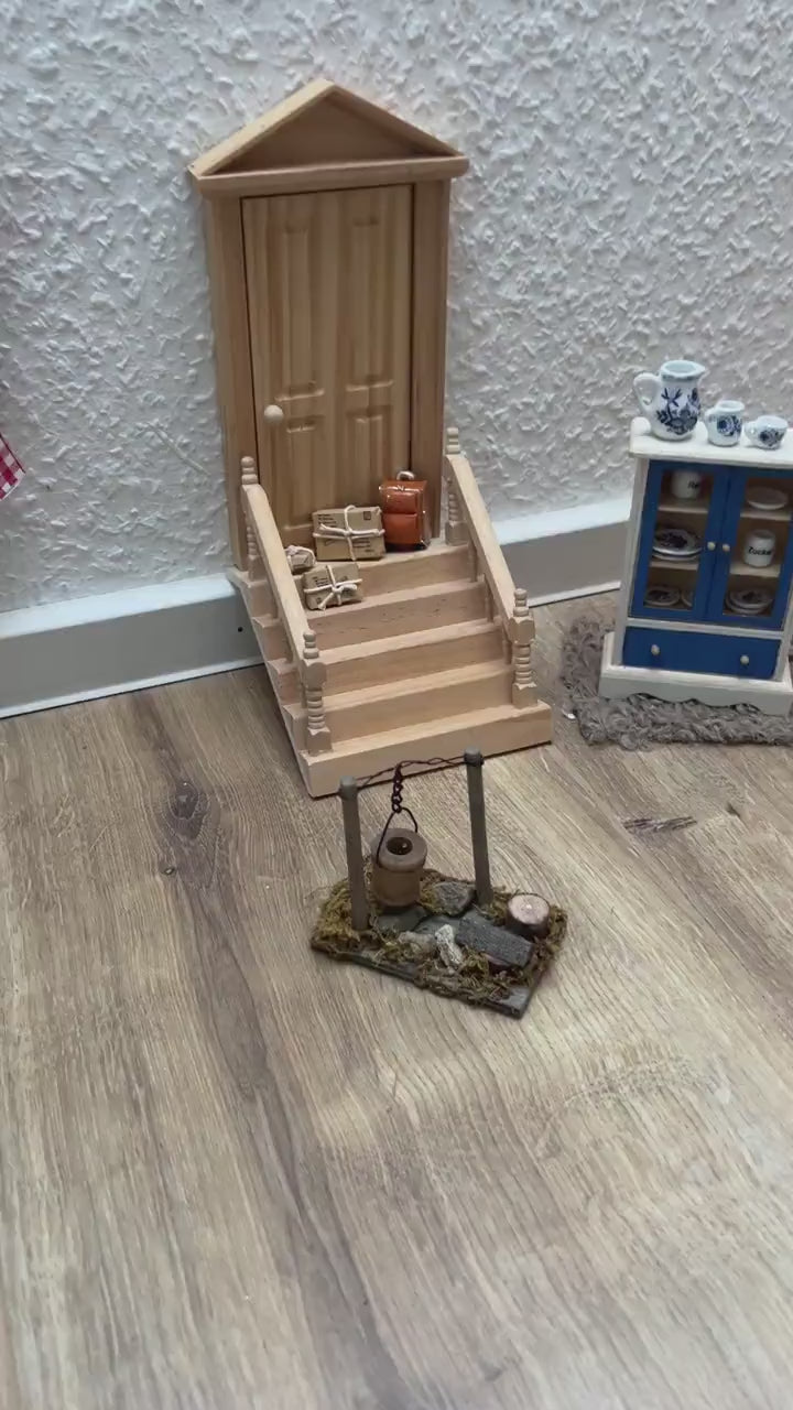 Wichtel Feuerstelle mit Kessel - Lagerfeuer - Miniatur detailgetreu und naturbelassen mit Moos