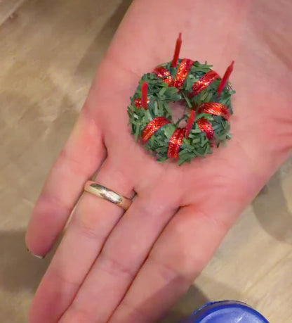 Wichtel Adventskranz mit 4 Kerzen ca. 4 cm