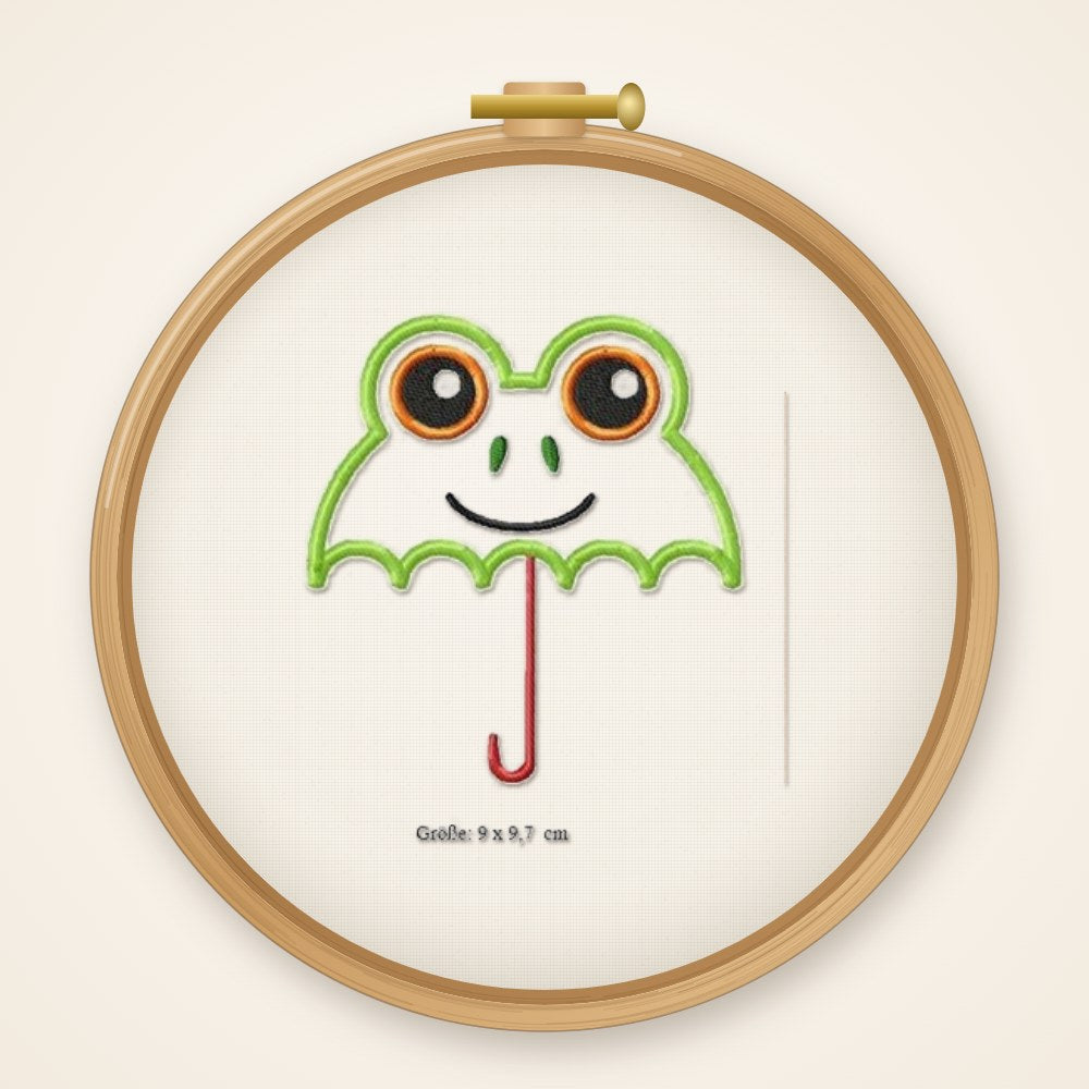 Stickdatei Frosch-Regenschirm Nr. 373