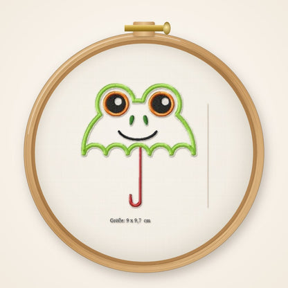 Stickdatei Frosch-Regenschirm Nr. 373
