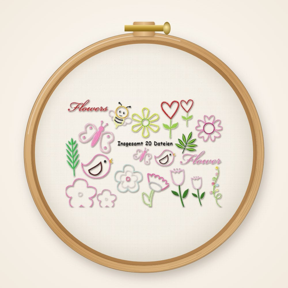 Stickdateiserie BlumenII S92