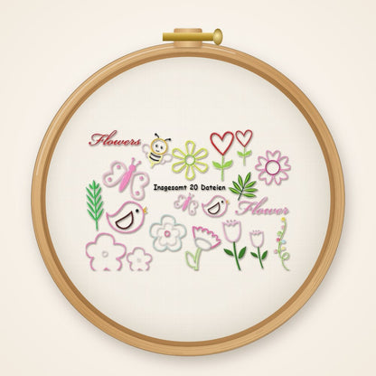 Stickdateiserie BlumenII S92