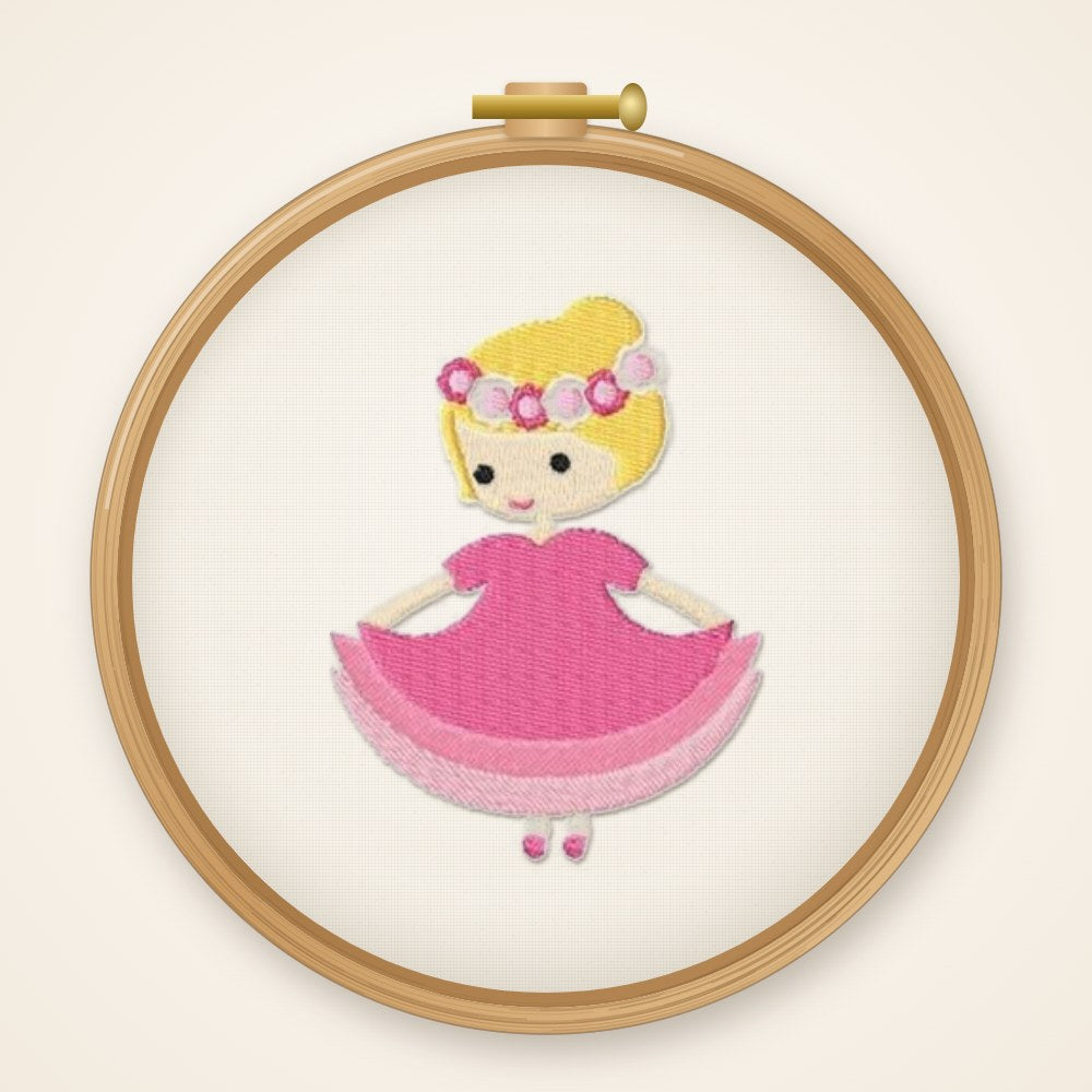 Stickdatei Prinzessin Nr. 113 Mädchen Blumenmädchen