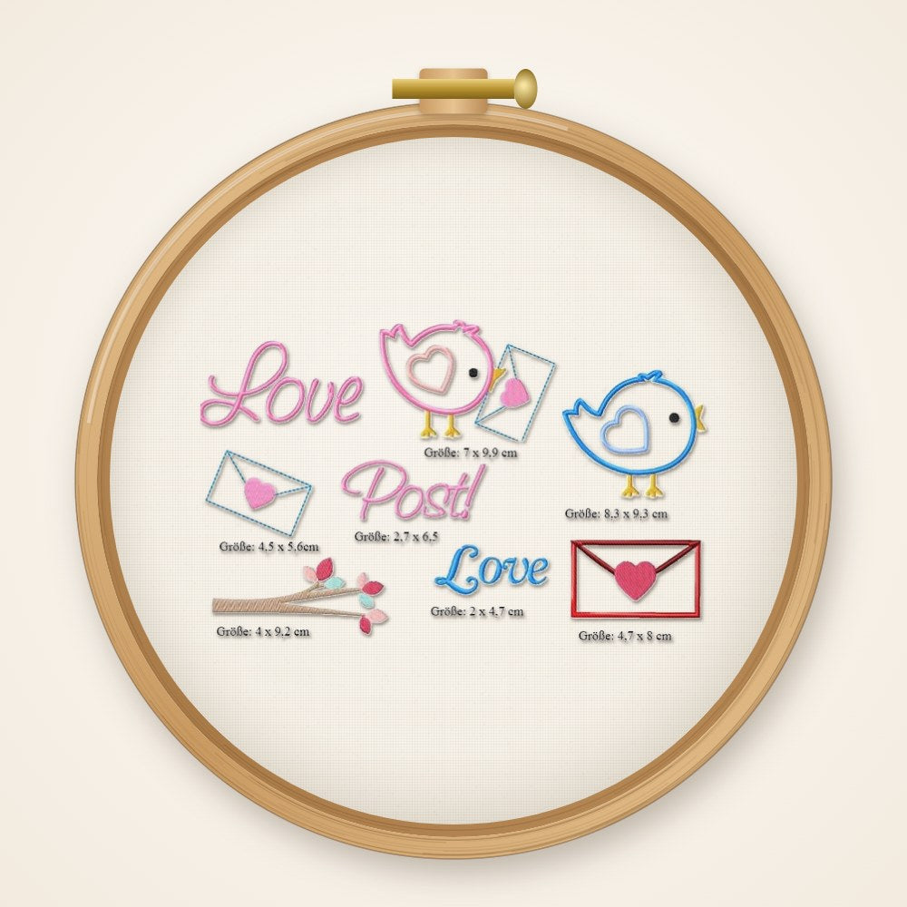 Stickdateiserie Kommt ein Vogel S66
