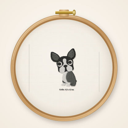 Stickdatei Boston Terrier Nr. 394 Hund Hunderasse Tier