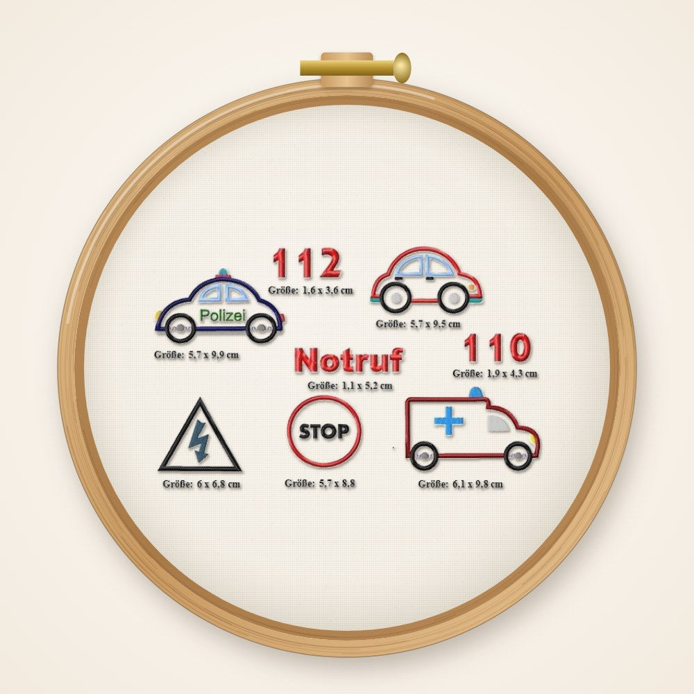 Stickdateiserie "Notruf" S67