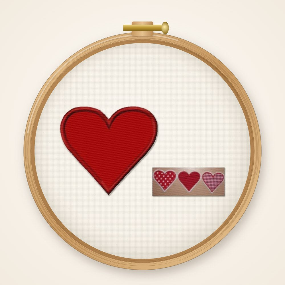 Stickdatei Applikation Herz Nr. 6