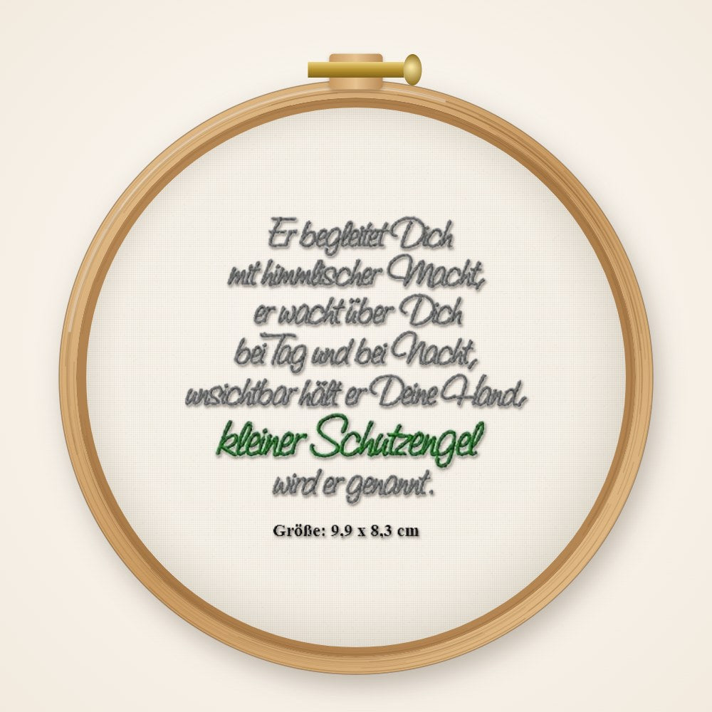 Stickdatei Spruch Kleiner Engel Nr. 423