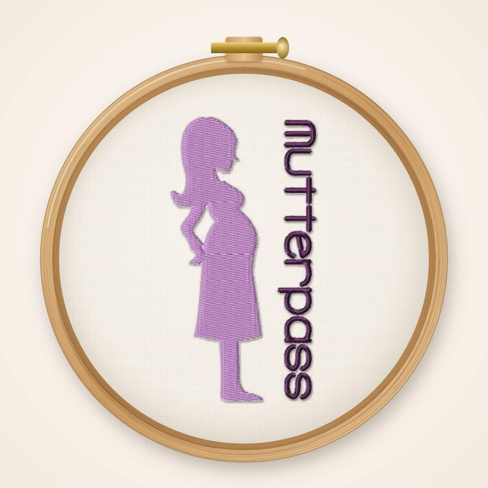 Stickdatei Mutterpass 4 Nr. 256