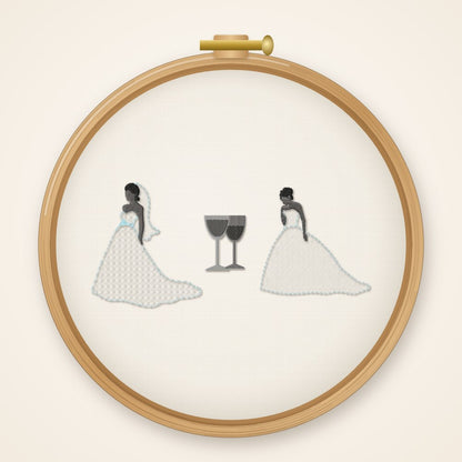 Stickdateiserie 29 Hochzeit