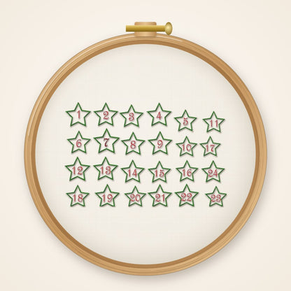 Stickdateiserie Adventskalenderzahlen S87