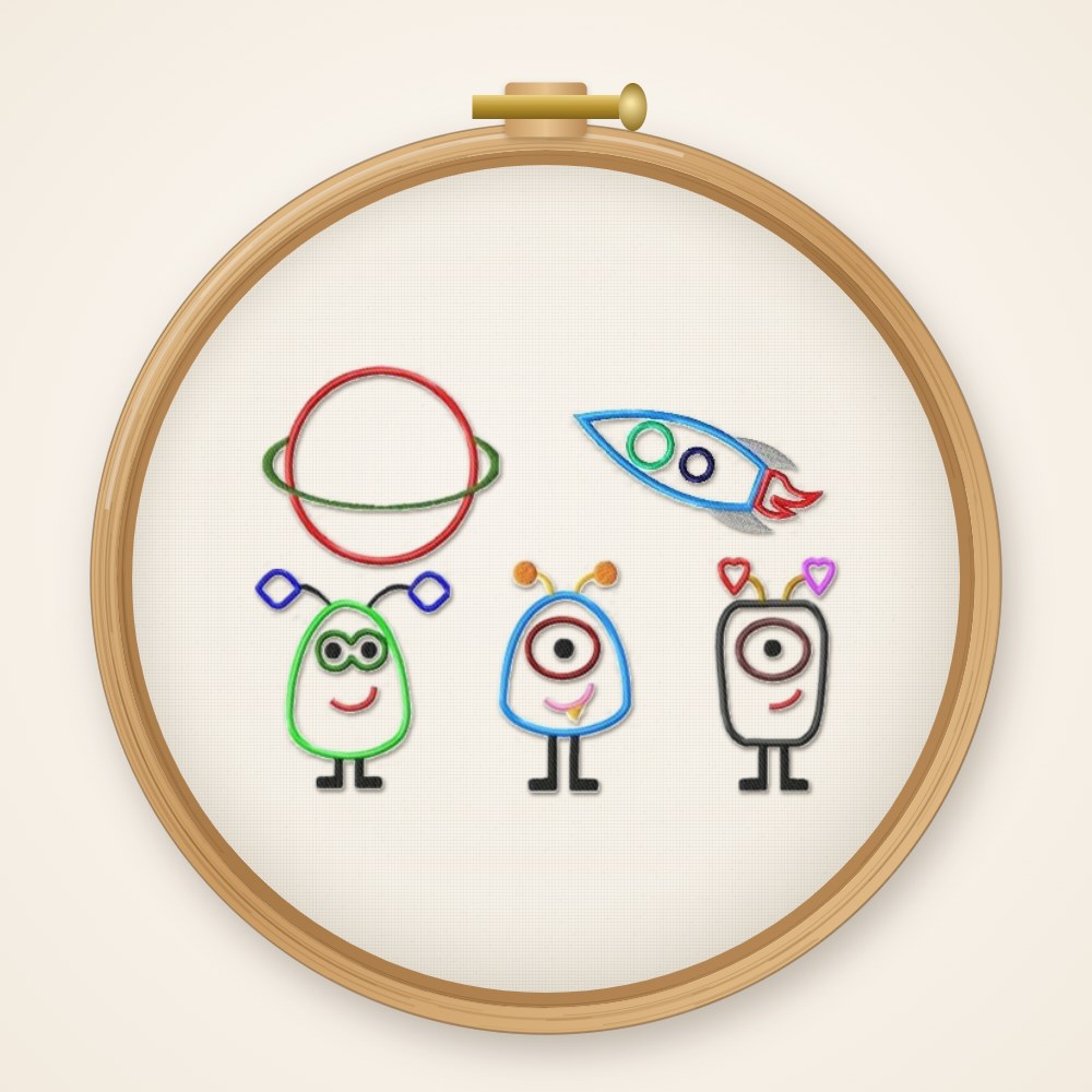 Stickdateiserie Space S4