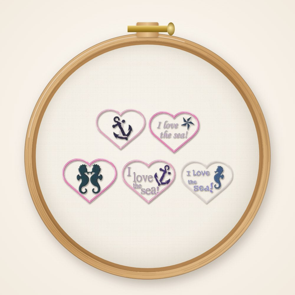 Stickdateiserie Herzchen