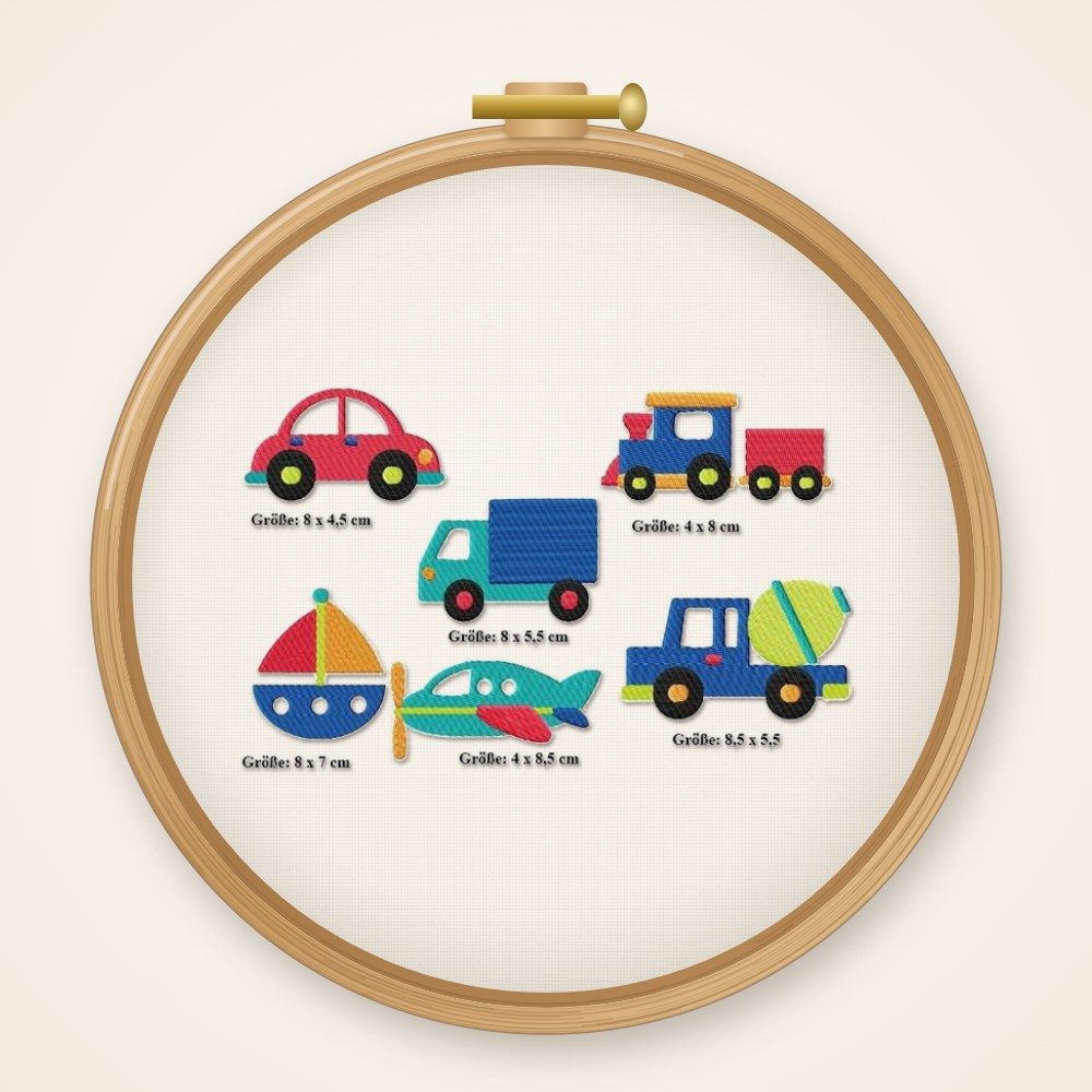 Stickdateiserie Fahrzeuge II