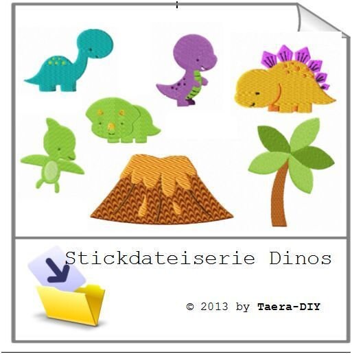 Stickdateiserie Dinos