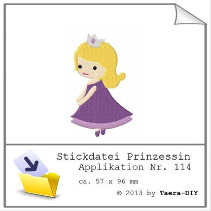 Stickdatei Prinzessin Nr. 114