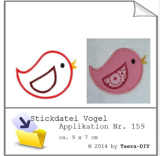 Stickdatei Vogel Nr. 159
