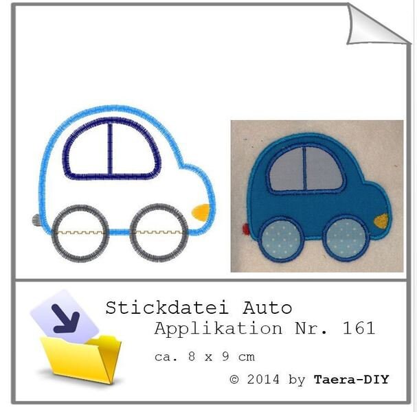 Stickdatei Auto Nr. 161 Fahrzeug Car Applikation