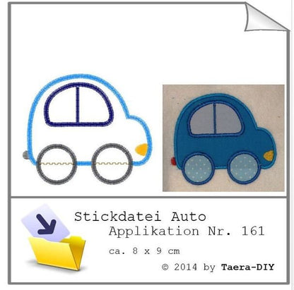 Stickdatei Auto Nr. 161 Fahrzeug Car Applikation