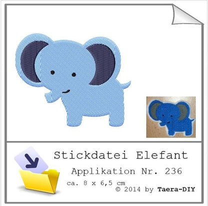 Stickdatei Elefant Nr. 236