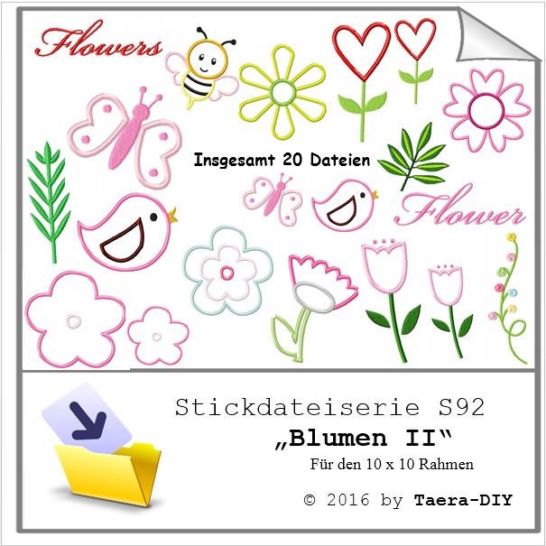 Stickdateiserie BlumenII S93