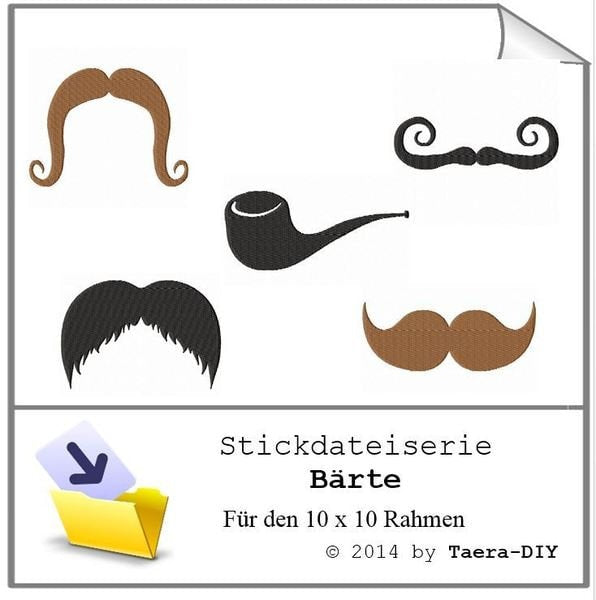 Stickdateiserie Bärte