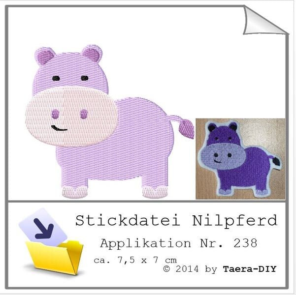 Stickdatei Nilpferd Nr. 238