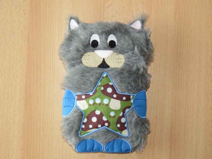ITH Stickdatei In the Hoop Wärmekissen Körnerkissen Katze für 18 x 30 cm Rahmen Kuscheltier Cat