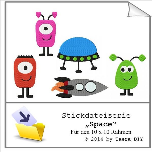 Stickdateiserie Space