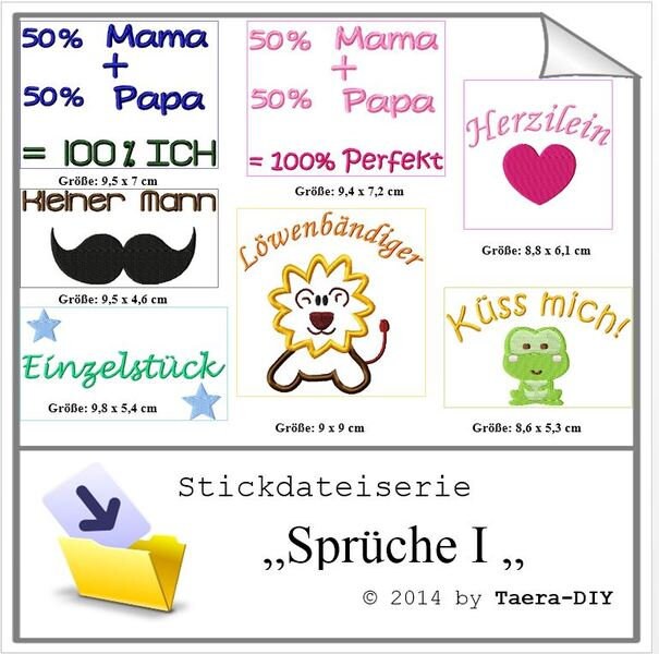 Stickdateiserie Sprüche I