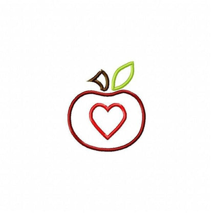 Stickdatei Applikation Apfel-Herz Nr. 150