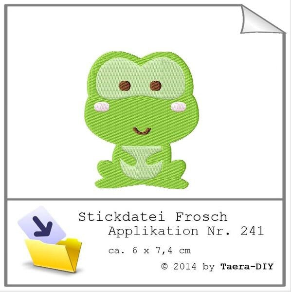 Stickdatei Frosch 241