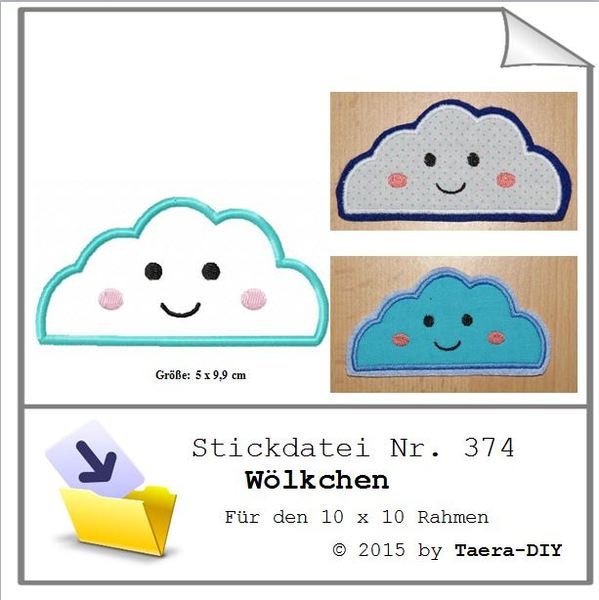 Stickdatei Wölkchen Nr. 374
